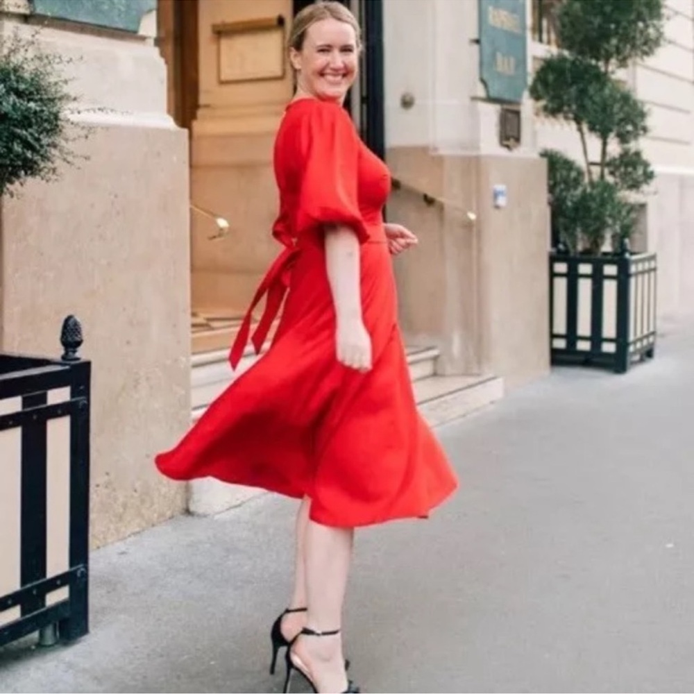 NWT Kate Spade Matinee Silk Blend Midi Dress. $378 - Picture 16 of 16